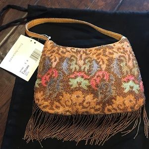 Enzo Angliolini gold beaded party bag